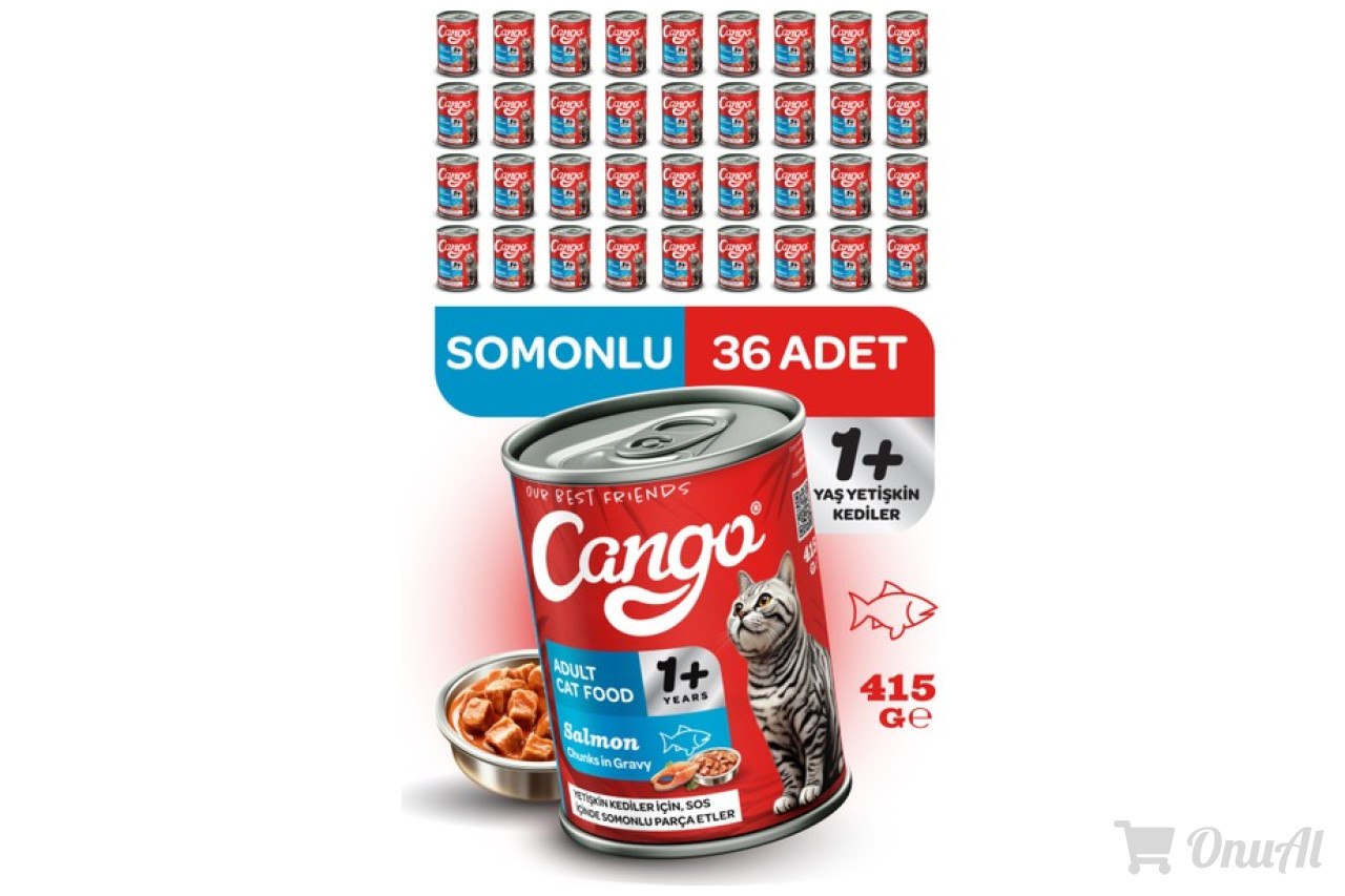 Hepsiburada - Cango Somonlu Yetişkin Yaş Kedi Maması 415 Gr X 36 İndirimi