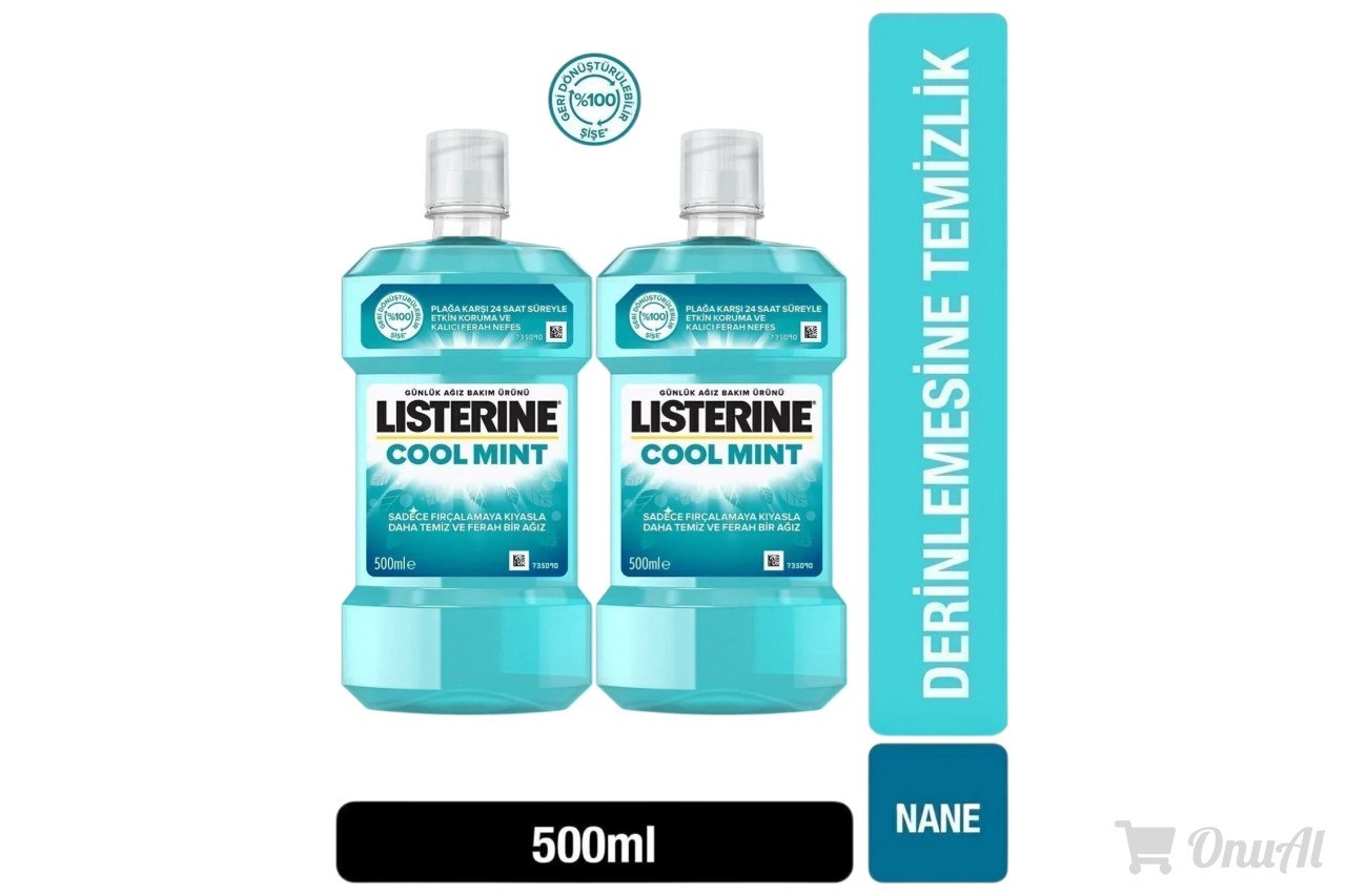 Trendyol - Listerine Cool Mint Ağız Bakım Suyu 500 Ml X2 İndirimi