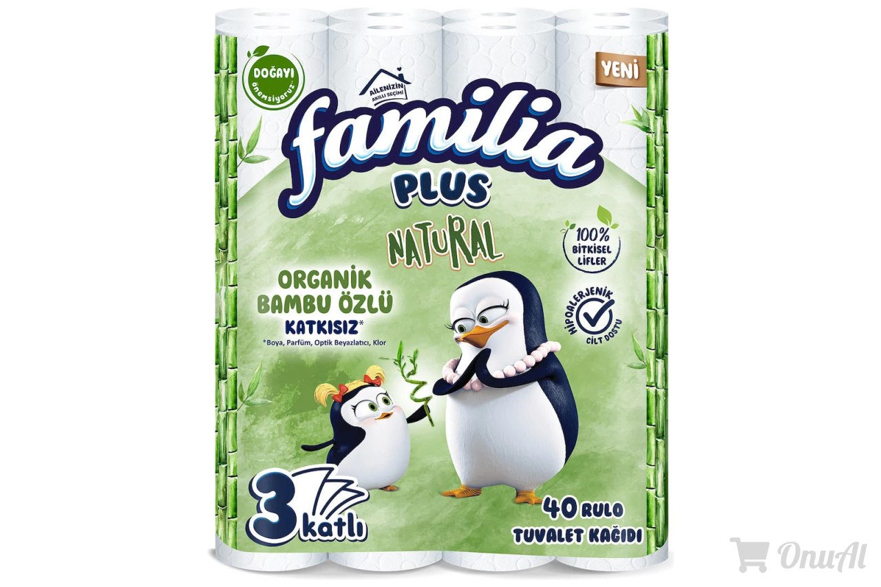 Pazarama - Familia Plus Natural Organik Bambu Özlü Tuvalet Kağıdı 40'Lı İndirimi